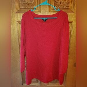 Red sparkle sweater. Liz Claiborne. Size 2x